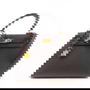 HERMES Epsom Leather Kelly 25 Gold Hand-Turn Shoulder Bag Noir 2wayShoulder Bag Black Calfskin: Item Name: HERMES Epsom Leather Kelly 25 Gold Hand-Turn Shoulder Bag Noir 2wayShoulder Bag Black Calfskin (cowhide) W/GHW/89 Brand: HERMES Model No.: W/GHW/89 Size: x W:25cmH:20cm x D:9.5cm(W:9.8 inch