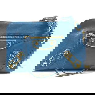 BALENCIAGA Cowhide Leather Shoulder Bag Shoulder Bag Blue Blue Calfskin (cowhide) 467229: Item Name: BALENCIAGA Cowhide Leather Shoulder Bag Shoulder Bag Blue Blue Calfskin (cowhide) 467229 Brand: BALENCIAGA Model No.: 467229 Size: x W:26cmH:16cm x D:4.5cm(W:10.2 inch x H:6.3 inch x D:1.8