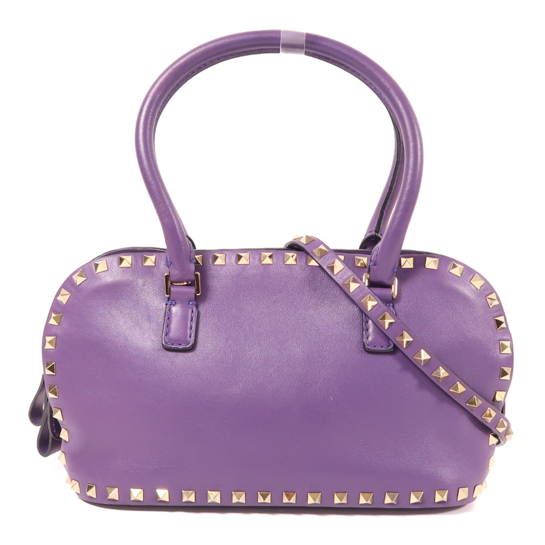 Valentino Cowhide Leather 2 Way Shoulder Gold hand-ground shoulder bag 2wayShoulder Bag Purple (1 of 13)