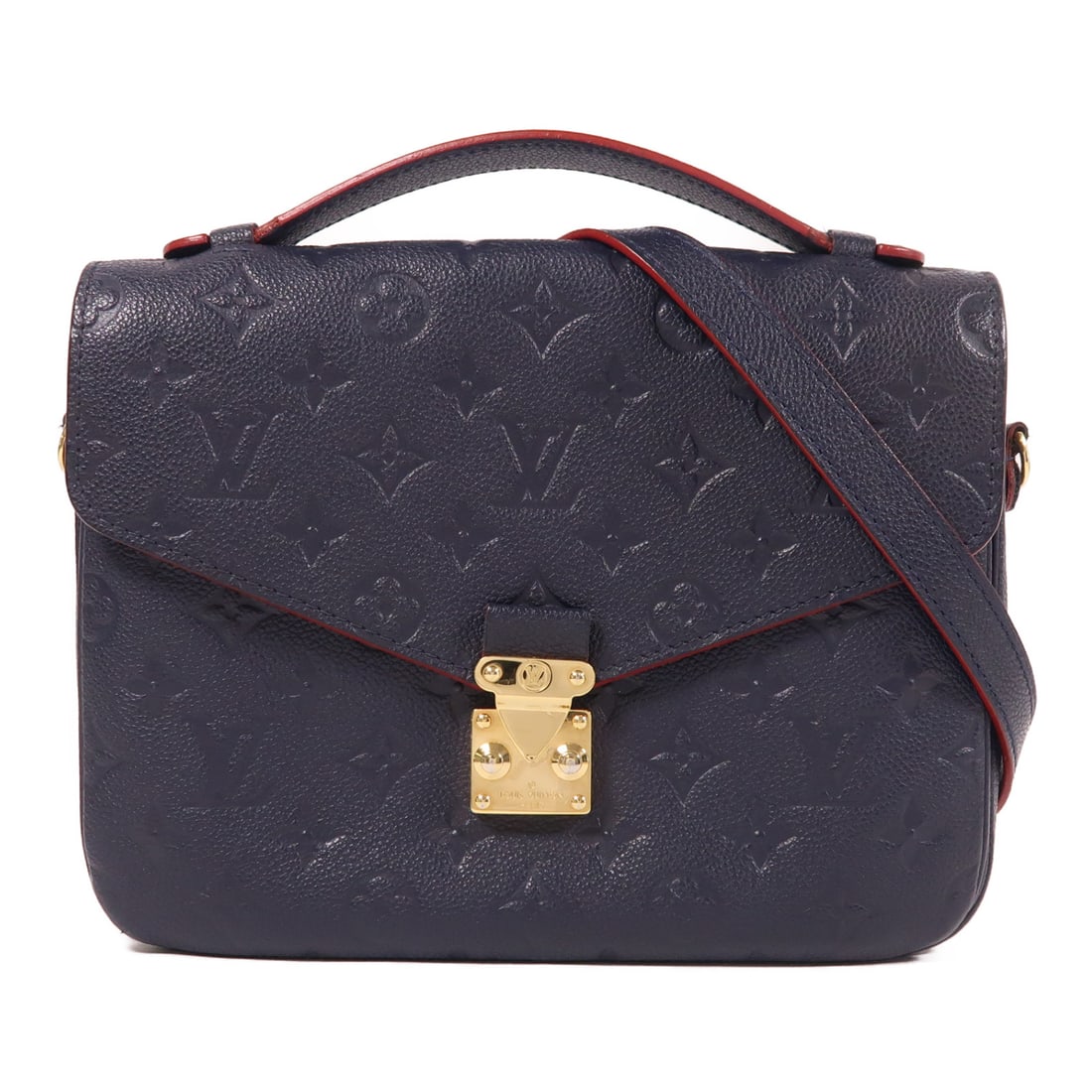 LOUIS VUITTON [Special Offer] Monogram Empreinte Pochette Metis Gold Buckle Hand-sewn Shoulder Bag: Item Name: LOUIS VUITTON [Special Offer] Monogram Empreinte Pochette Metis Gold Buckle Hand-sewn Shoulder Bag Deep Blue Navy Blue Brand: LOUIS VUITTON Model No.: M44071 Size: x W:25cmH:19cm x D:6cm(W: