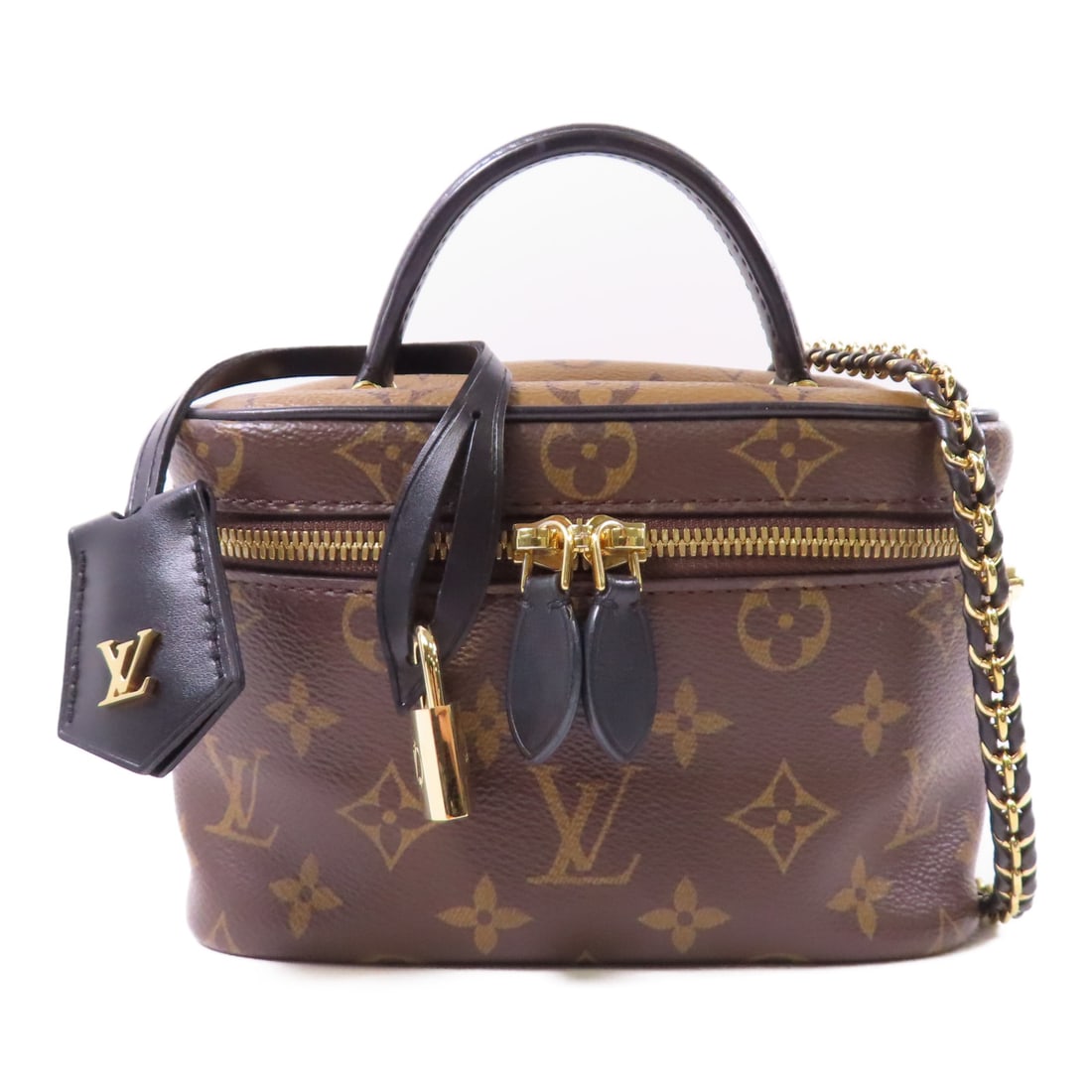 LOUIS VUITTON Monogram Reverse Vanity PM Gold Hand-Handed Bag for Shoulders and Backs Palm Col (1 of 13)