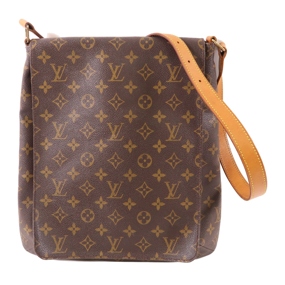 LOUIS VUITTON [Decreased Yukei] Monogram Musette Golden Shoulder Back Bag Palm Color Brown Shoulder (1 of 13)