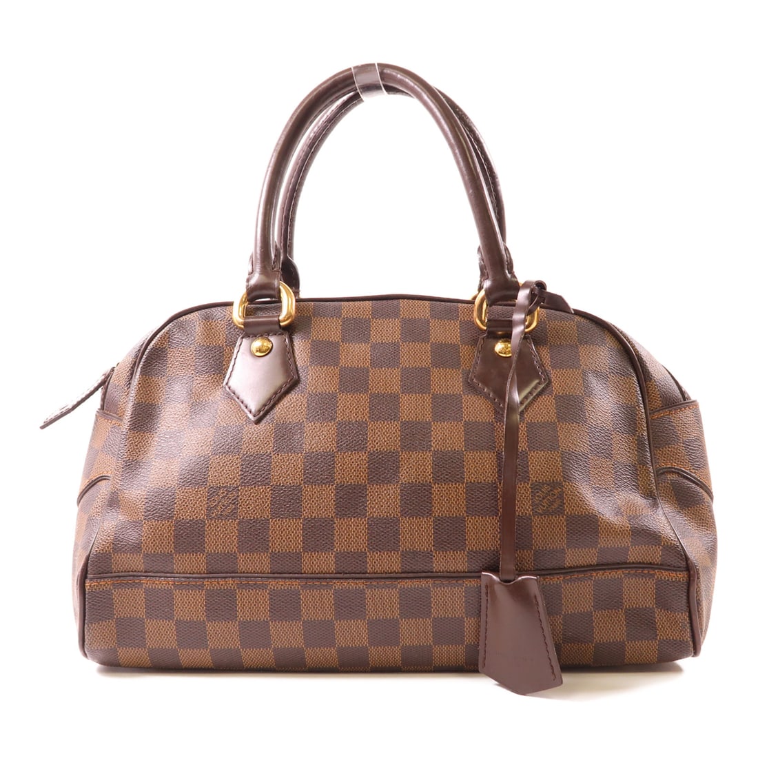 LOUIS VUITTON Damier Duomo Kinpaku hand-turned bag palm color Ebene Brown Brown Handbag N60008 (1 of 17)