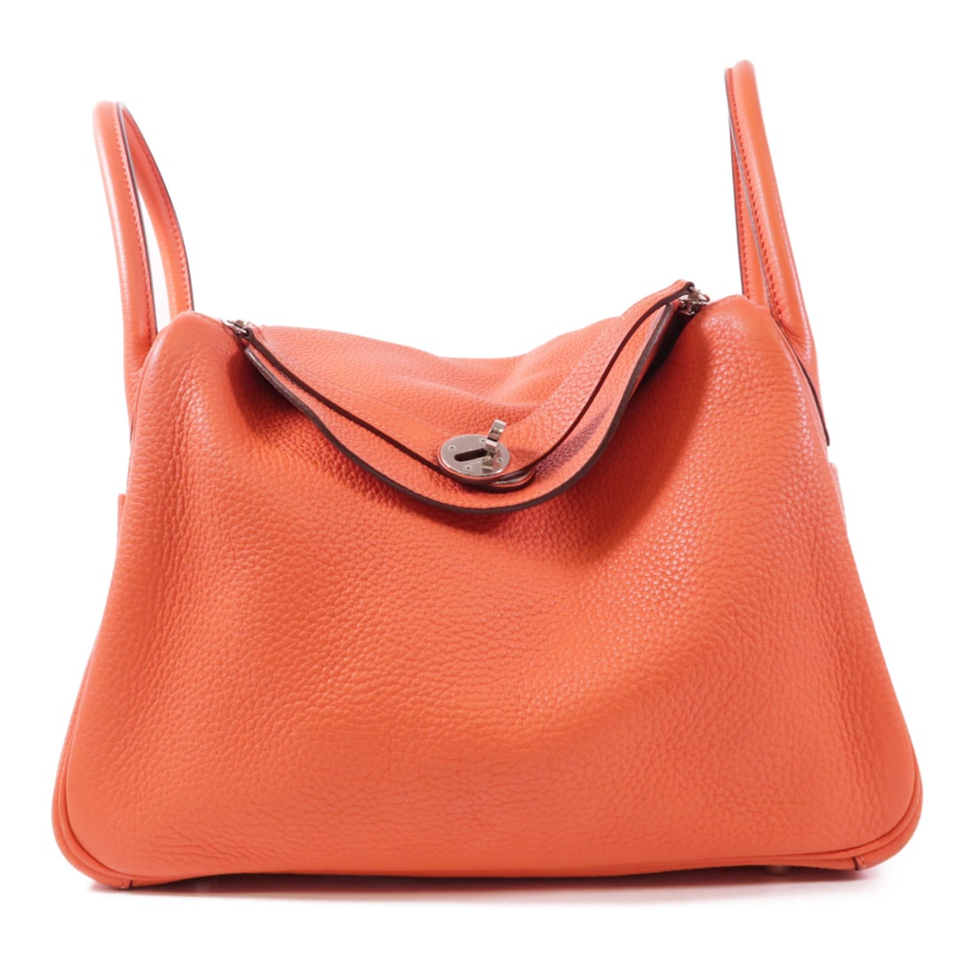 HERMES Clemence Leather Lindy 30 Silver Hand-Handed Bag for Shoulders and Backs Rose Jaipur 2wa (1 of 13)