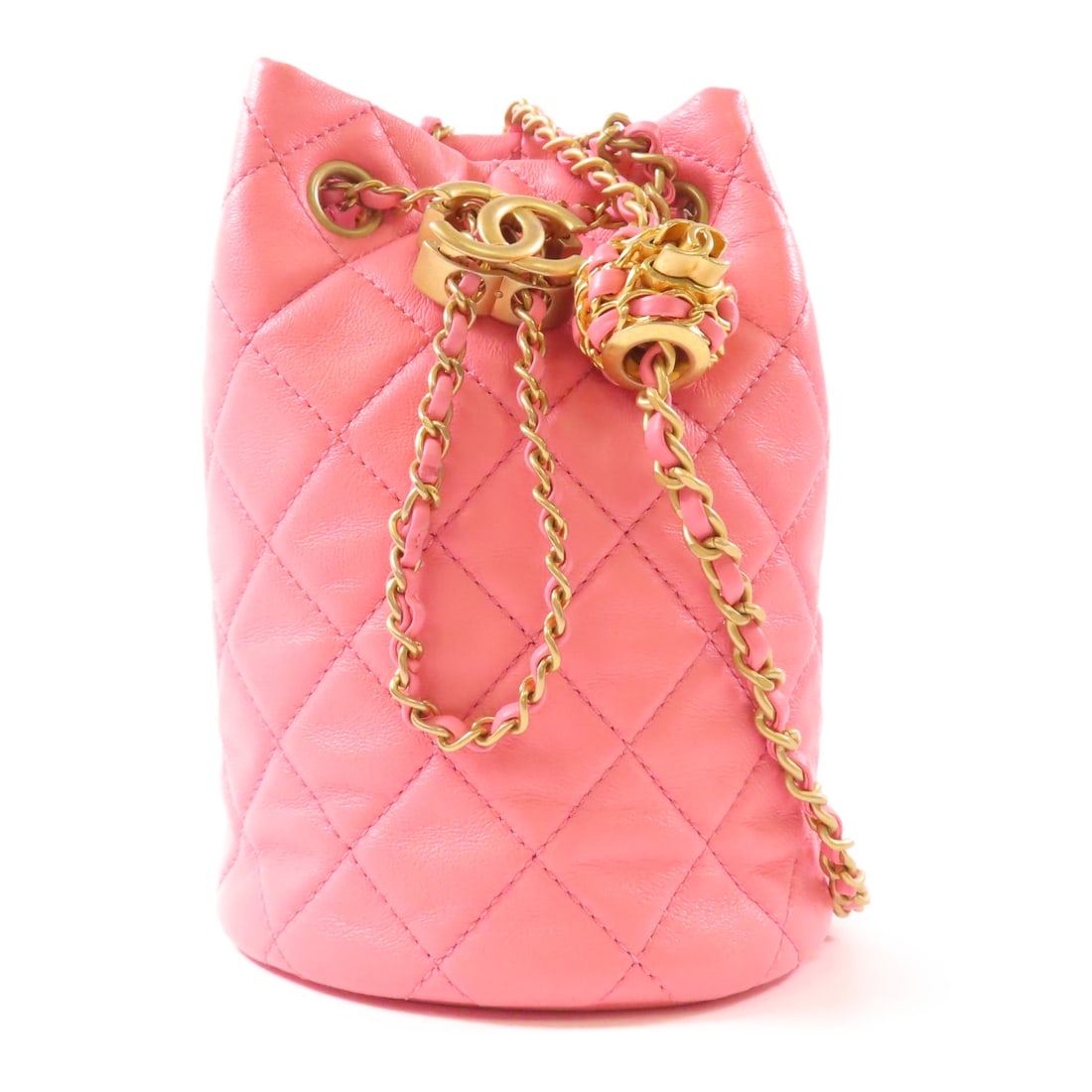 CHANEL Pink Pink Sheepskin Leather Chain Shoulder Golden Chain Shoulder Back Bag Shoulder Bag Lam (1 of 13)