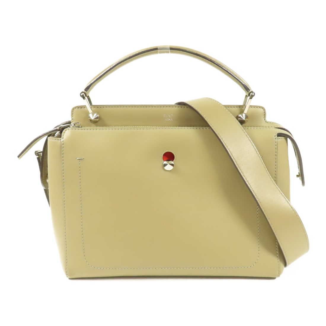 FENDI Cowhide Leather Dotcom Ginpaku Hand-Handed Bag for Shoulders and Backs 2wayShoulder Bag (1 of 18)