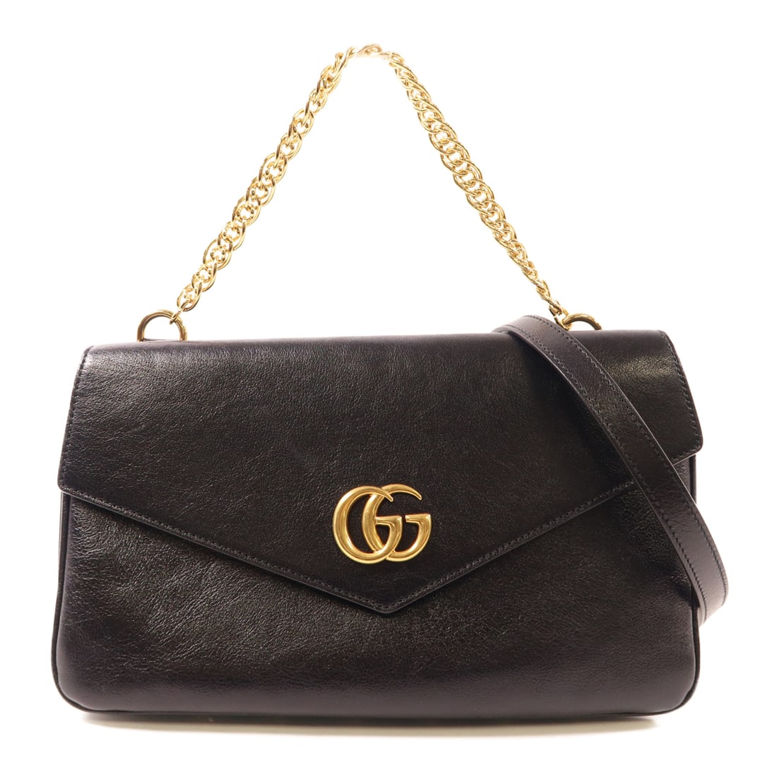 GUCCI Leather Thiara Medium Gold Hand-Handed Bag for Shoulders and Backs 2wayShoulder Bag Blac (1 of 13)
