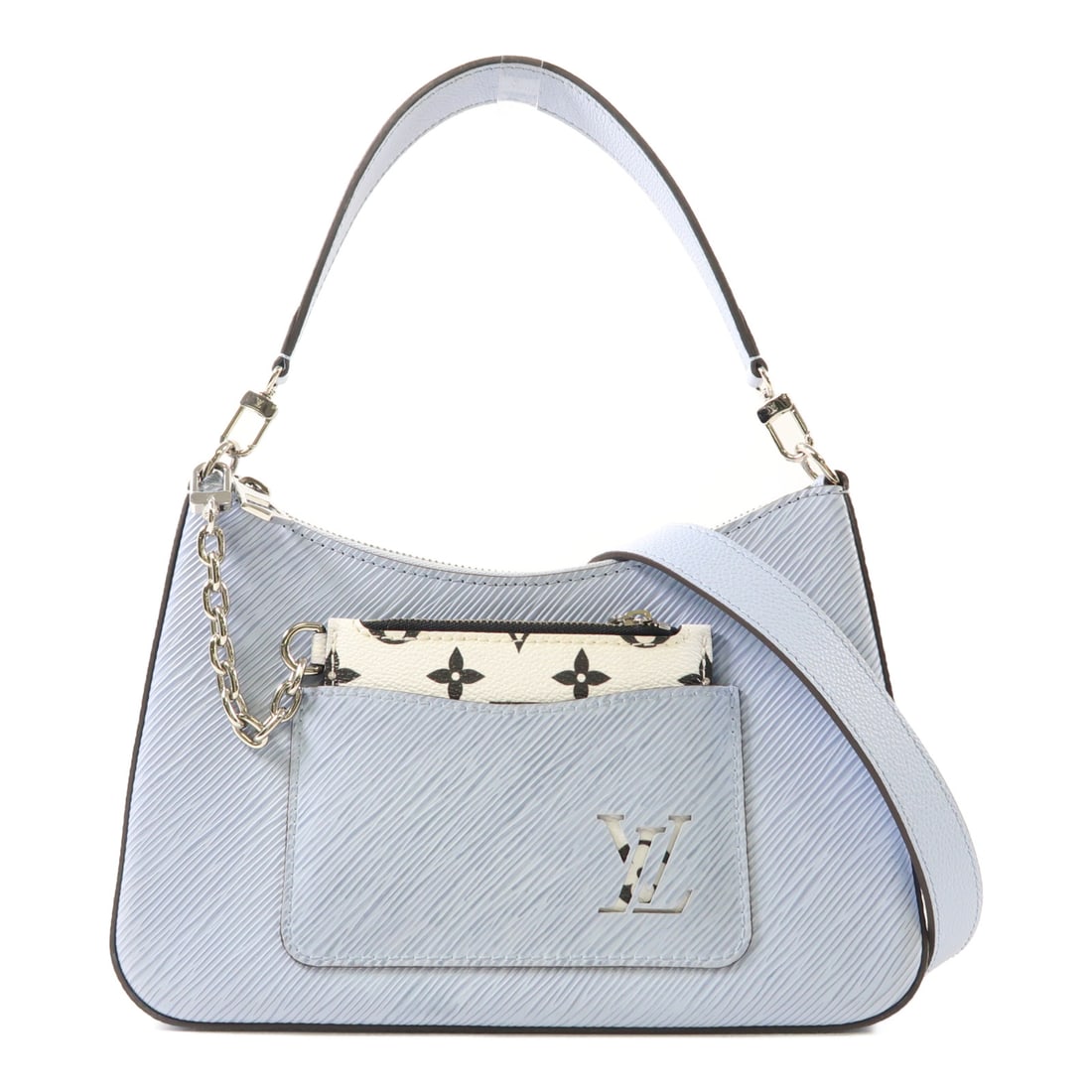 LOUIS VUITTON Epi Marelle Ginpaku Handmade Bag for Shoulders and Backs Blue Light Blue 2waySh (1 of 11)