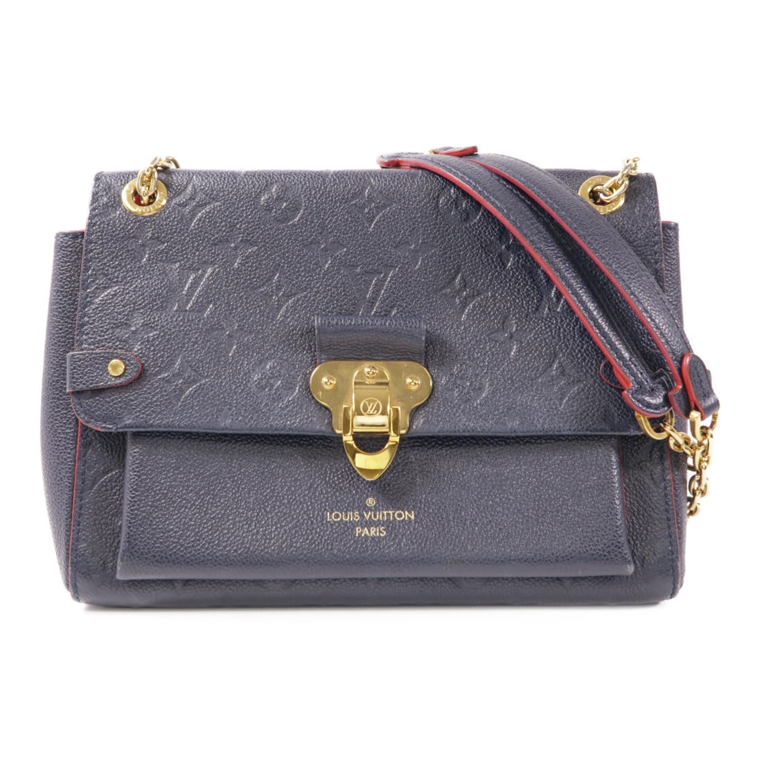 LOUIS VUITTON Monogram Empreinte Vavin PM Golden Shoulder Back Bag Deep Blue Navy Marine/Rouge Sho: Item Name: LOUIS VUITTON Monogram Empreinte Vavin PM Golden Shoulder Back Bag Deep Blue Navy Marine/Rouge Sho Brand: LOUIS VUITTON Model No.: M52271 Size: x W:25cmH:18cm x D:9cm(W:9.8 inch x H:7.1 inc