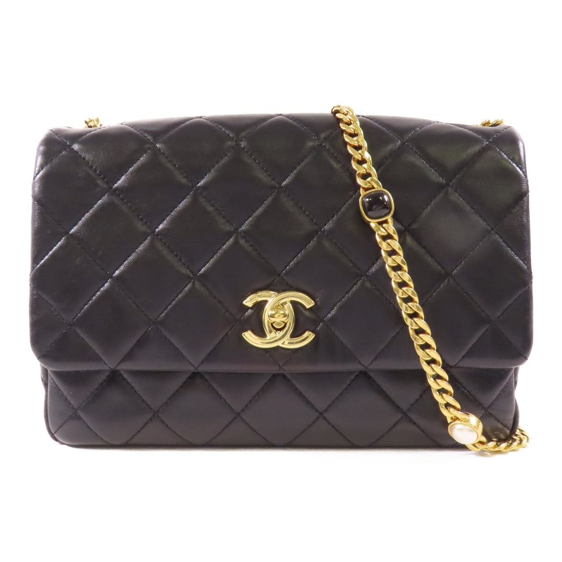 CHANEL Black Black Sheepskin Leather Chain Shoulder Golden Chain Shoulder Back Bag Shoulder Ba: Item Name: CHANEL Black Black Sheepskin Leather Chain Shoulder Golden Chain Shoulder Back Bag Shoulder Ba Brand: CHANEL Model No.: AS3480 Size: x W:23cmH:16cm x D:5cm(W:9.1 inch x H:6.3 inch x D:2.0 i