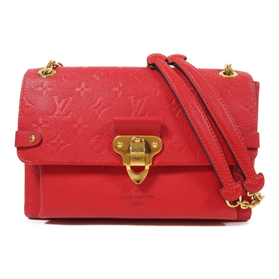 LOUIS VUITTON Monogram Empreinte Vavin Golden Chest Shoulder Bag Red Red Shoulder Bag M44554 (1 of 14)