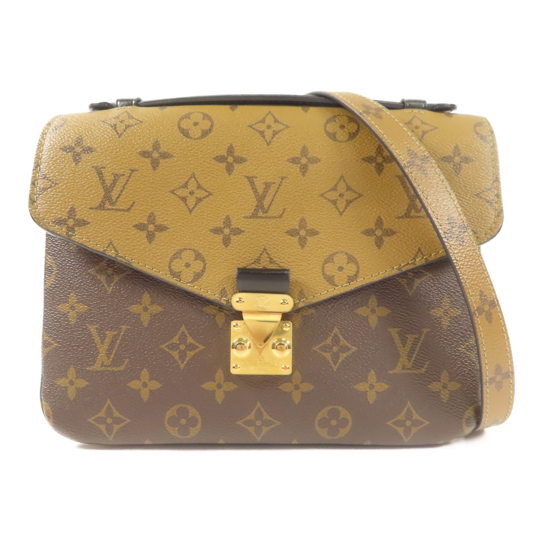 LOUIS VUITTON Monogram Reverse Pochette Metis Hand-Handed Bag for Shoulders and Backs Brown B (1 of 13)