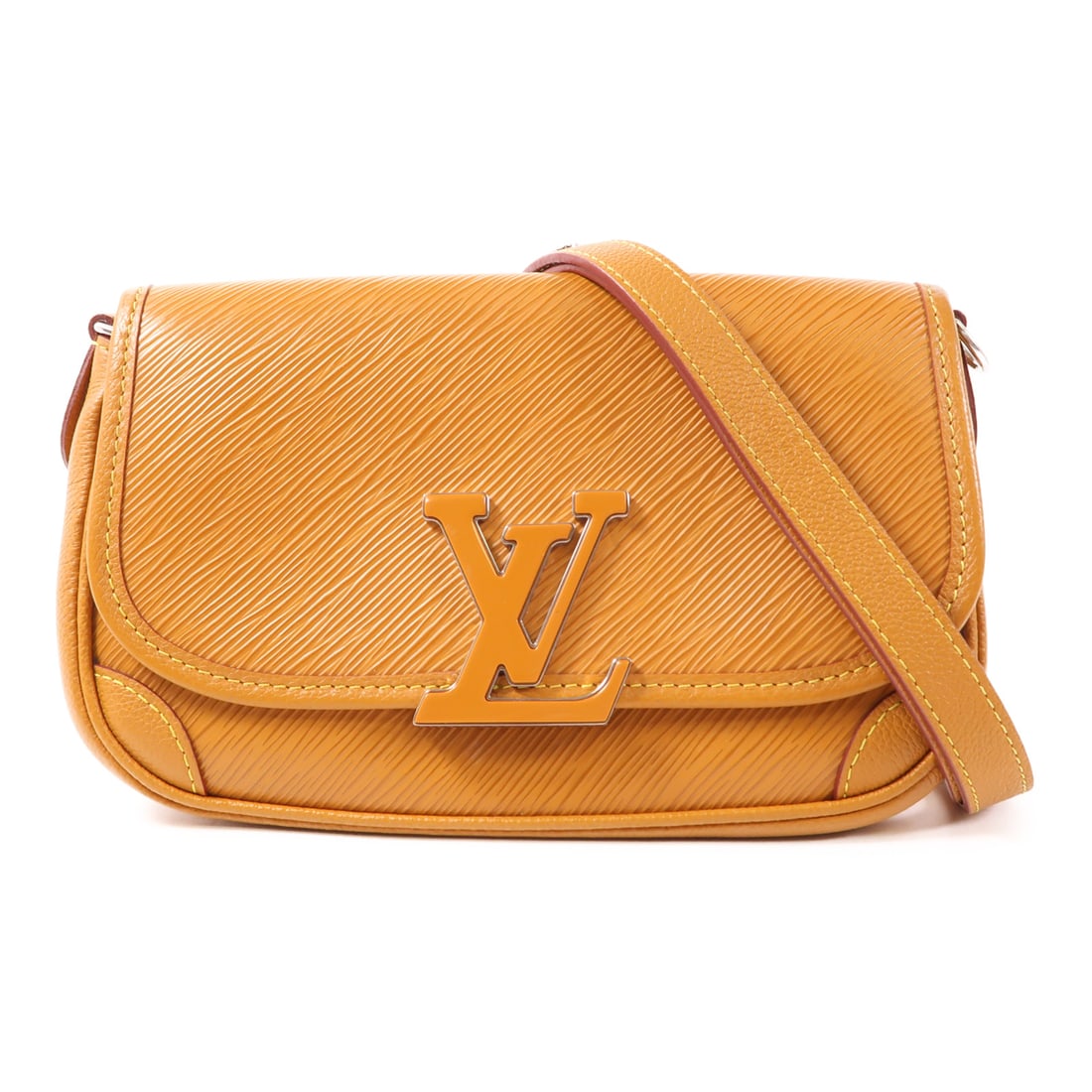 LOUIS VUITTON Epi Buci Ginpaku Shoulder Back Bag Brown Gold Honey Shoulder Bag M59459 (1 of 11)