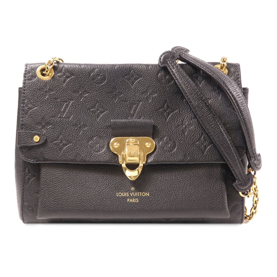 LOUIS VUITTON Monogram Empreinte Vavin PM Golden Shoulder Back Bag Black Black Shoulder Bag M441 (1 of 12)