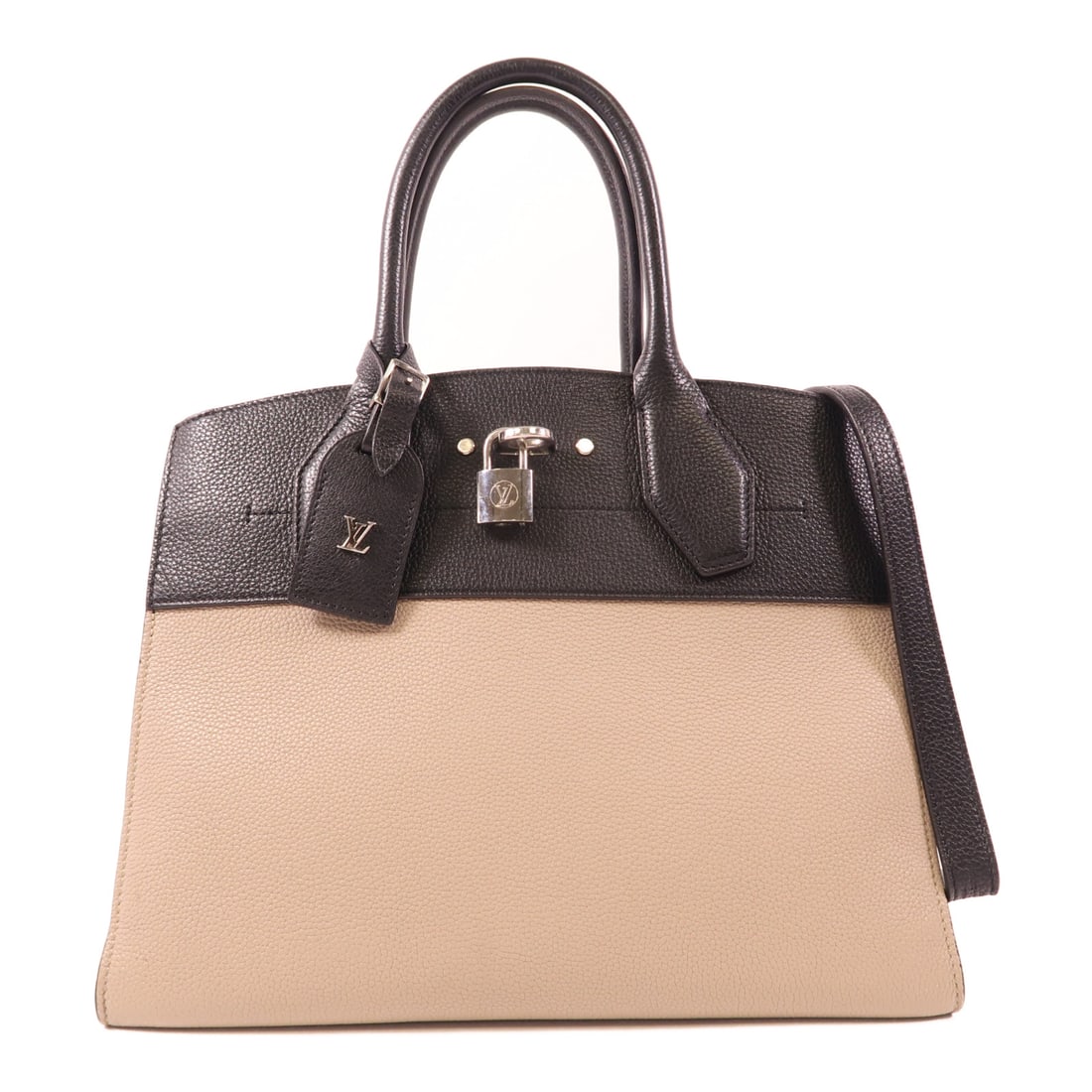 LOUIS VUITTON Taurillon City Steamer MM Ginpaku Hand-Handed Bag for Shoulders and Backs Black: Item Name: LOUIS VUITTON Taurillon City Steamer MM Ginpaku Hand-Handed Bag for Shoulders and Backs Black Brand: LOUIS VUITTON Model No.: M54314 Size: x W:31cmH:25cm x D:15cm(W:12.2 inch x H:9.8 inch x