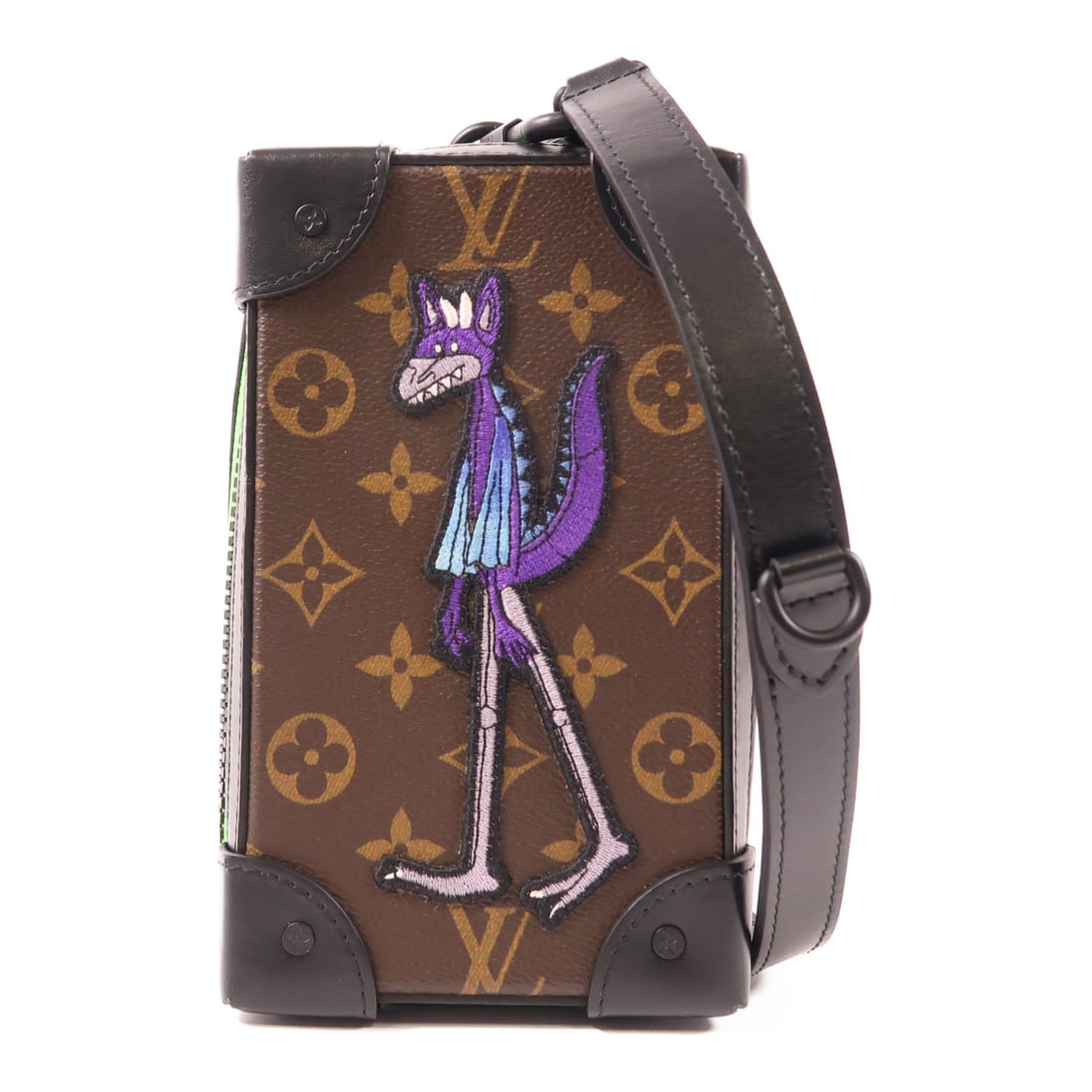 LOUIS VUITTON [Kyakushu Yuuei] Monogram Soft Trunk Phone Box LV Friends Shoulder Bag Brown: Item Name: LOUIS VUITTON [Kyakushu Yuuei] Monogram Soft Trunk Phone Box LV Friends Shoulder Bag Brown Multicolor BR/BK/PP/BL/GR Sh Brand: LOUIS VUITTON Model No.: M80144 Size: x W:11cmH:18.5cm x D:5.5