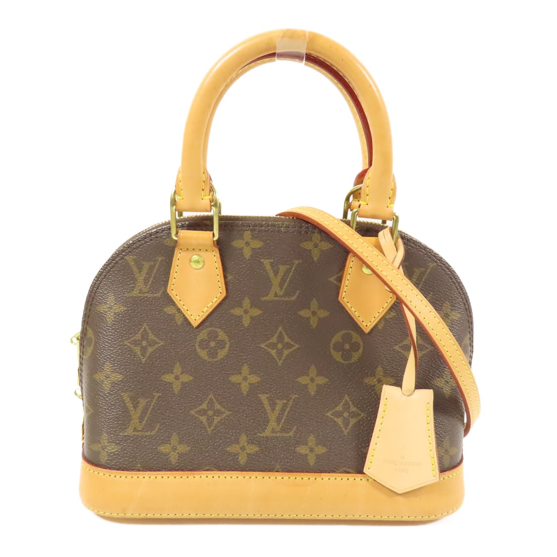 LOUIS VUITTON Monogram Alma BB Hand-milled Shoulder Bag Brown Marron 2wayShoulder Bag M53152 (1 of 17)