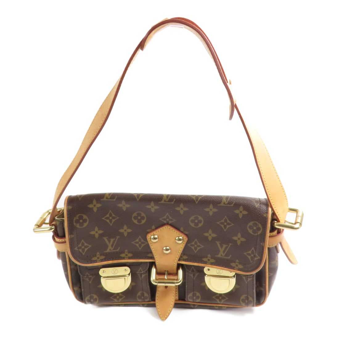 LOUIS VUITTON Monogram Hudson PM Golden Shoulder Bag Brown Brown/Marron Shoulder Bag M40027 (1 of 20)