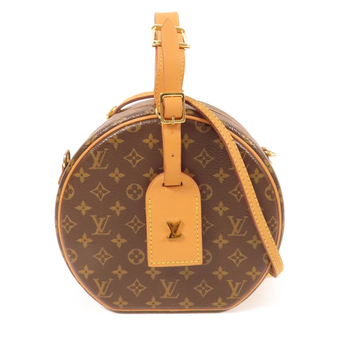 LOUIS VUITTON Monogram Petite Boite Chapeau Handmade shoulder bag Brown Brown 2wayShoulder Bag (1 of 15)