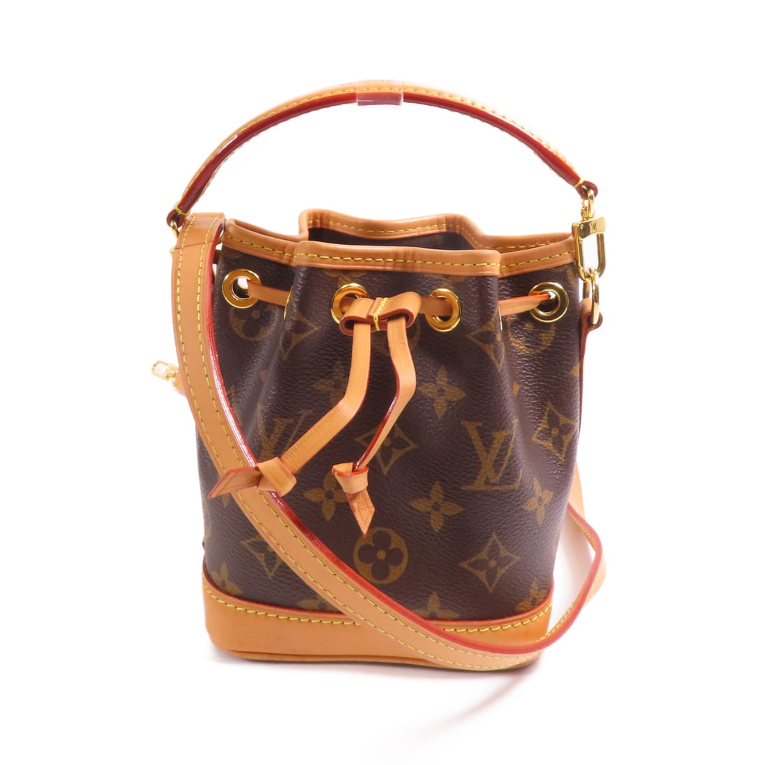 LOUIS VUITTON Monogram Nano Noe Hand-milled shoulder and back bag Brown 2wayShoulder Bag M81266 (1 of 12)