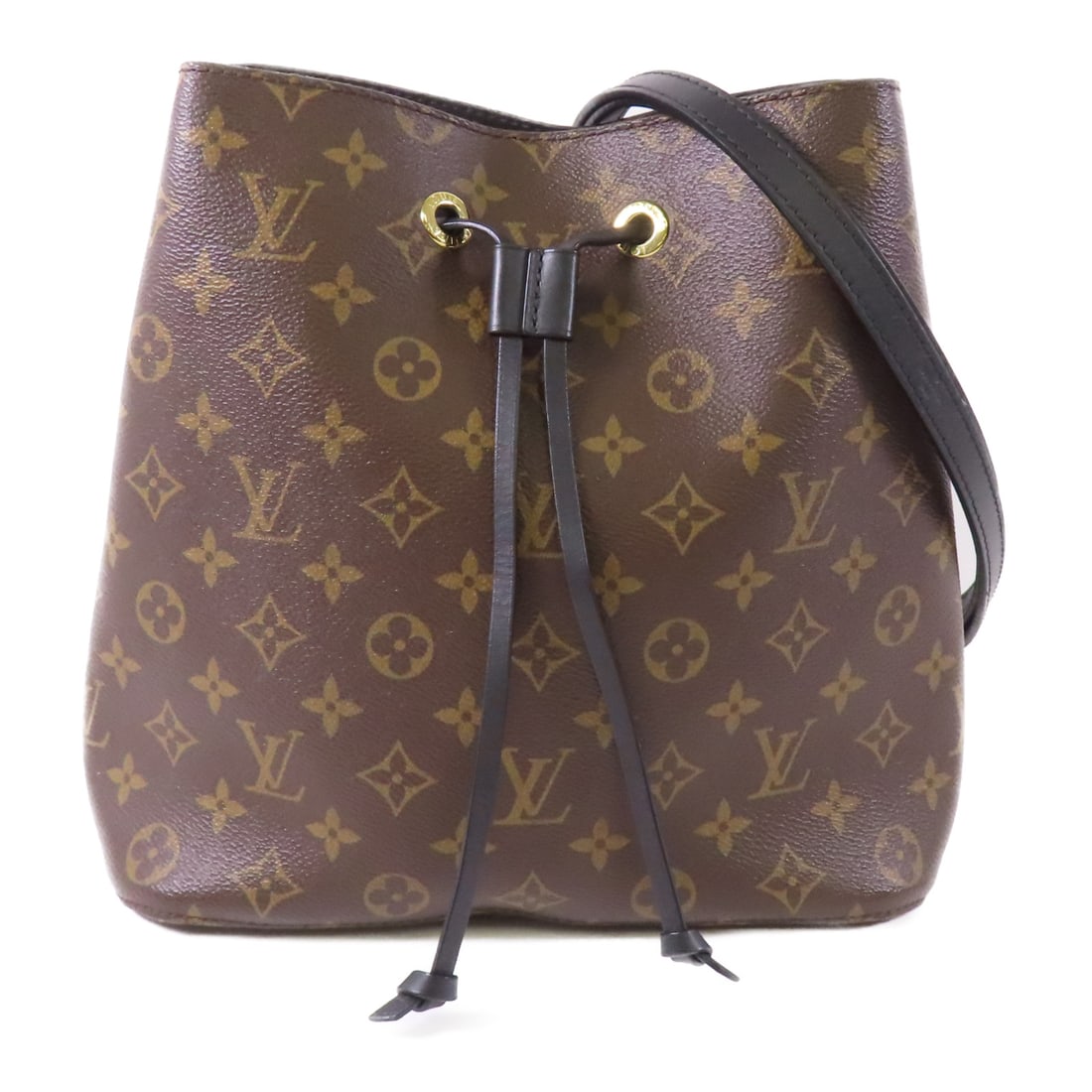 LOUIS VUITTON Monogram Neo Noe MM Golden Shoulder Bag Brown Black Brown/Black Shoulder Bag M44020 (1 of 16)