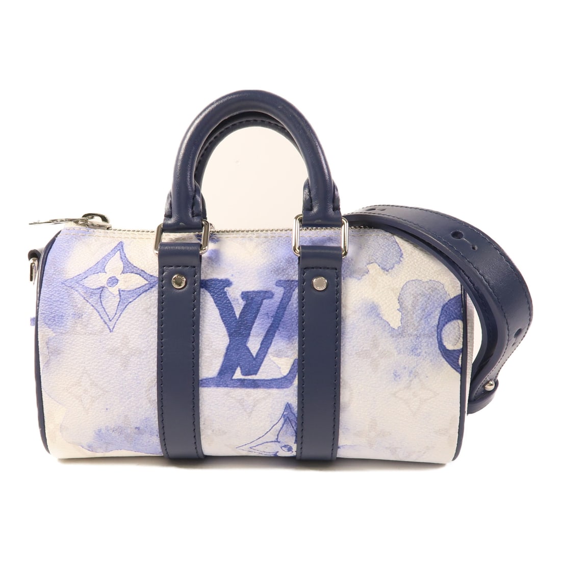 LOUIS VUITTON Watercolor Monogram Keepall White Blue White/Navy 2wayShoulder Bag M45761 (1 of 18)