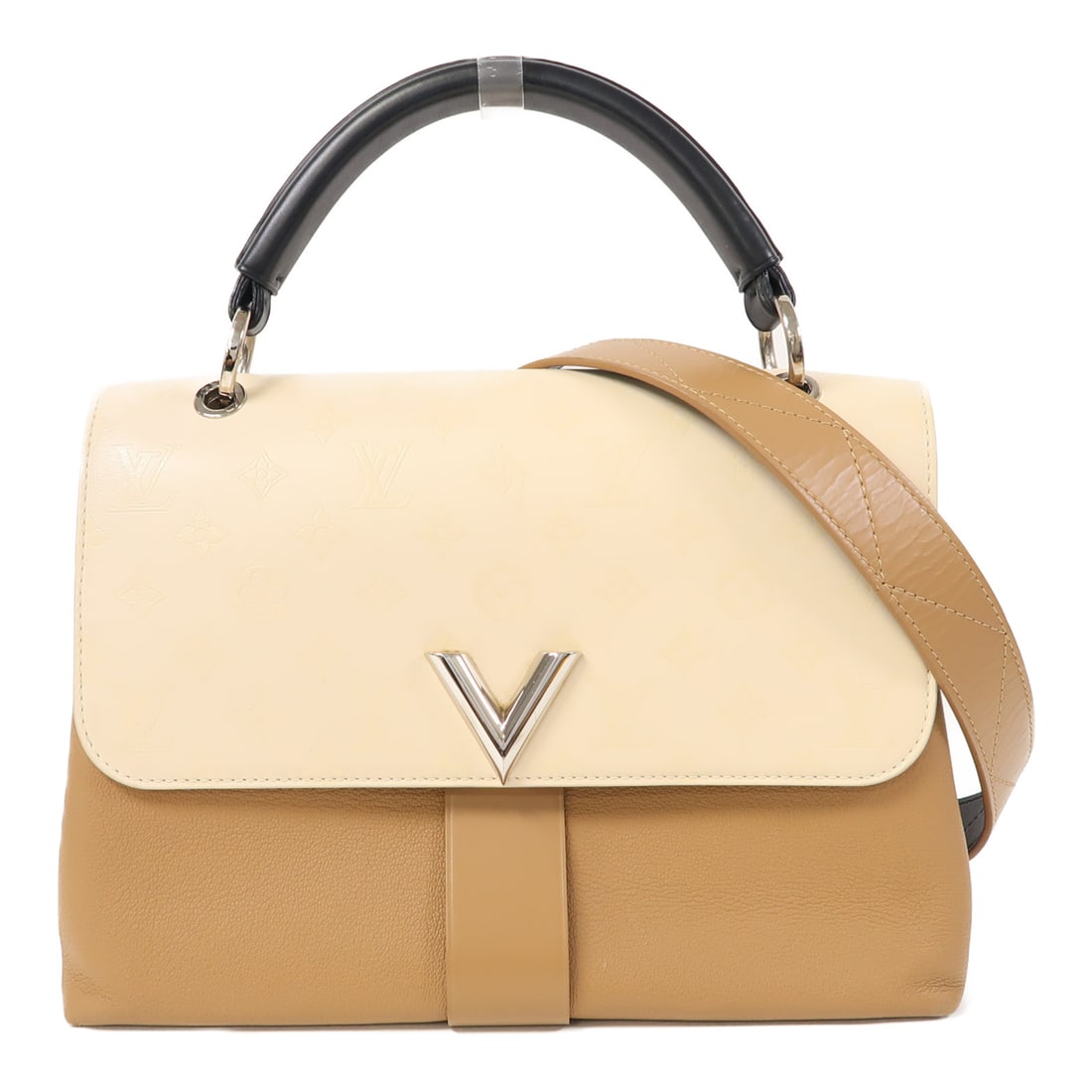 LOUIS VUITTON Cowhide Leather Very One Handle Ginpaku Hand-Handed Shoulder and Back Bag Rice Co: Item Name: LOUIS VUITTON Cowhide Leather Very One Handle Ginpaku Hand-Handed Shoulder and Back Bag Rice Co Brand: LOUIS VUITTON Model No.: M42904 Size: x W:30cmH:21cm x D:11cm(W:11.8 inch x H:8.3 inch