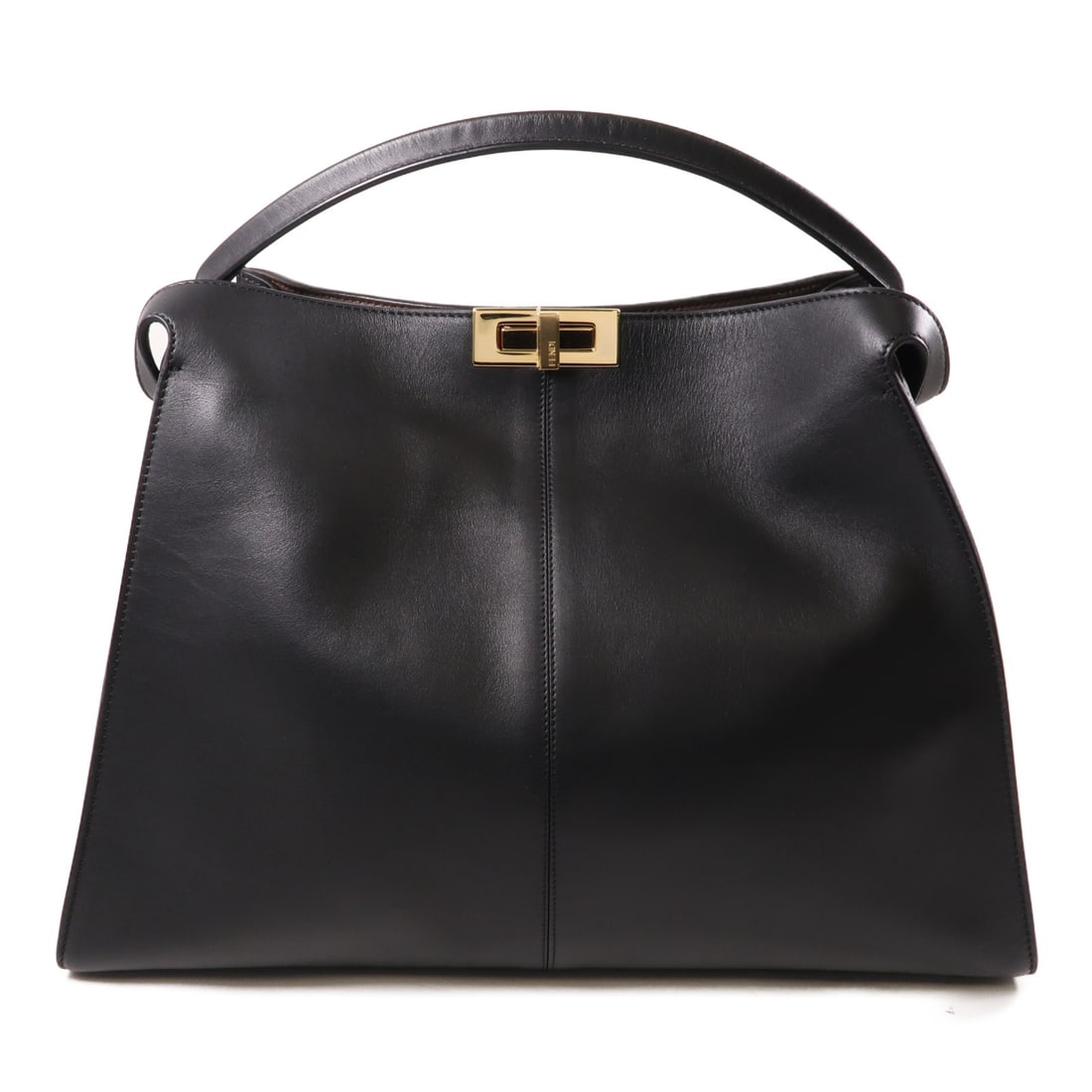 FENDI Cowhide Leather Peekaboo Golden Shoulder Bag/Handmade Bag Black Shoulder Bag Black Blac (1 of 13)