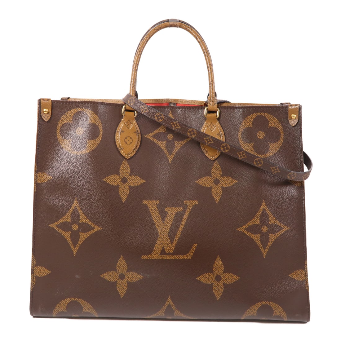 LOUIS VUITTON Monogram Giant OnTheGo GM Hand-Handed Bag for Shoulders and Backs Brown Brown 2way (1 of 12)