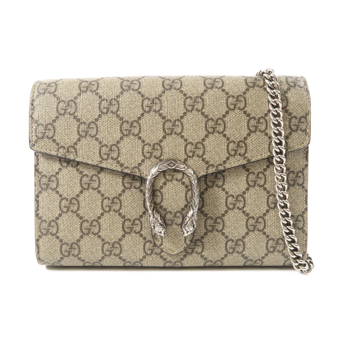 GUCCI Painted Canvas Dionysus Small Silver Cross Shoulder Back Bag Palm Color Shoulder Bag Bro (1 of 12)