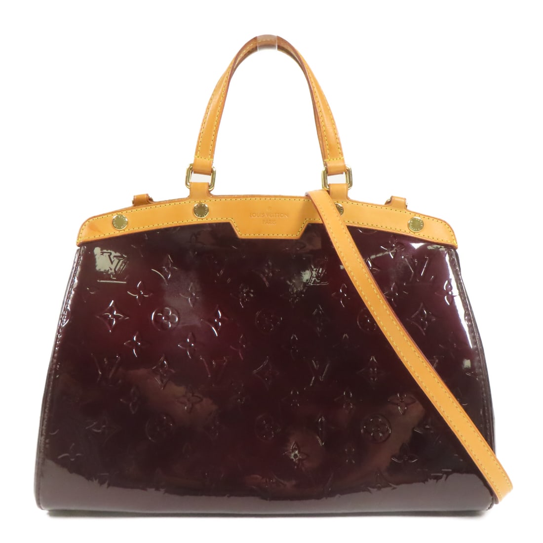 LOUIS VUITTON Vernis Brara MM Handmade shoulder and back bag Red Red 2wayShoulder Bag VI3171 (1 of 14)