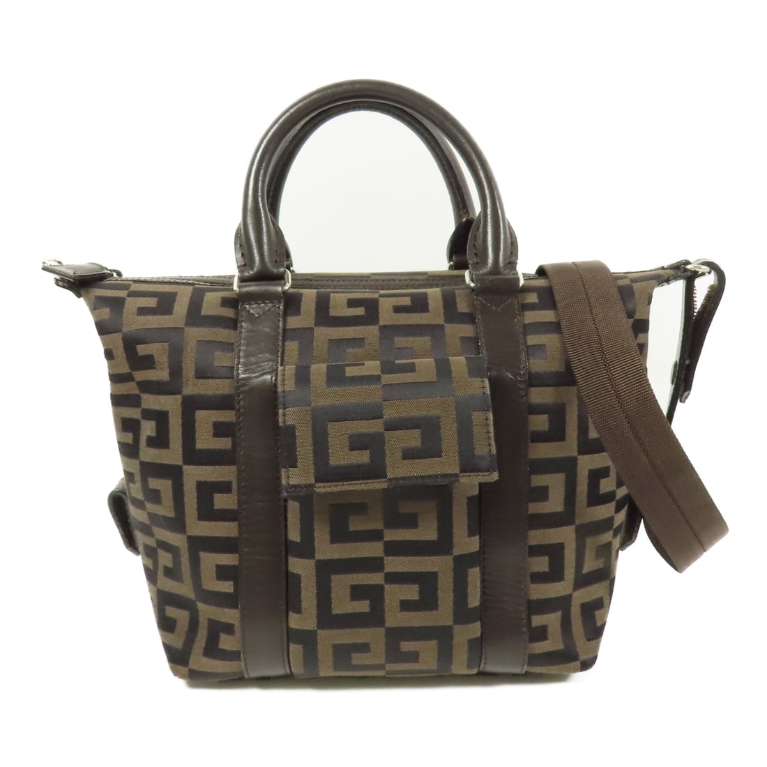 GIVENCHY Canvas Shoulder Bag Hand-Turn Shoulder Bag 2wayShoulder Bag Brown Brown canvas (1 of 14)