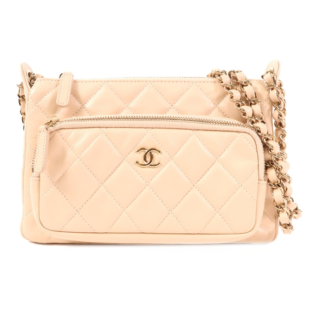 CHANEL Pink Pink Sheepskin Leather Clutch With Chain Golden Clasp Shoulder Back Bag Shoulder Bag: Item Name: CHANEL Pink Pink Sheepskin Leather Clutch With Chain Golden Clasp Shoulder Back Bag Shoulder Bag Lambskin (sheep leathe Brand: CHANEL Model No.: AP4349 Size: x W:21cmH:14cm x D:5cm(W:8.3 in