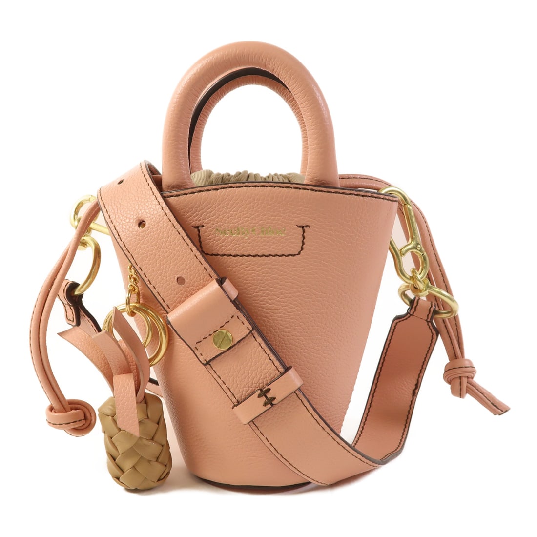 Chloe Cowhide Leather 2 Way Shoulder Gold hand-ground shoulder bag 2wayShoulder Bag Pink Pink (1 of 18)