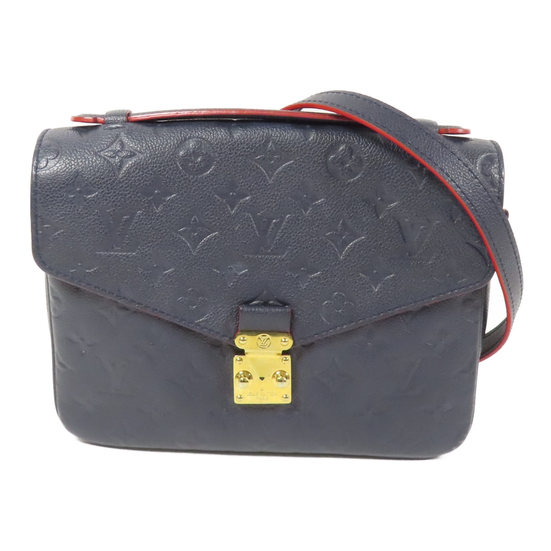 LOUIS VUITTON Monogram Empreinte Pochette Metis Hand-Handed Bag for Shoulders and Backs Navy (1 of 15)