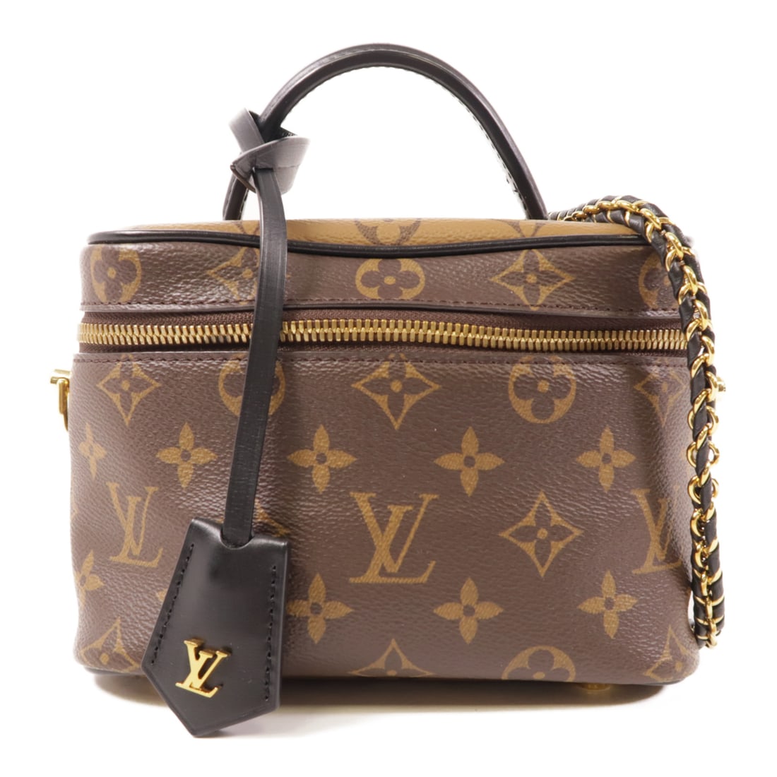 LOUIS VUITTON Monogram Reverse Vanity PM Gold Hand-Handed Bag for Shoulders and Backs Palm Col (1 of 12)
