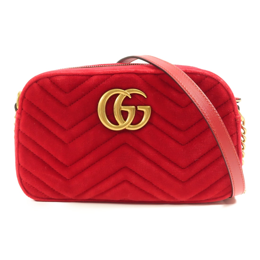 GUCCI Tenkei GG Marmont Small Golden Cross Shoulder Back Bag Shoulder Bag Red Red Other Velvet: Item Name: GUCCI Tenkei GG Marmont Small Golden Cross Shoulder Back Bag Shoulder Bag Red Red Other Velvet Brand: GUCCI Model No.: 447632 Size: x W:24cmH:14cm x D:7.5cm(W:9.4 inch x H:5.5 inch x D:3.0