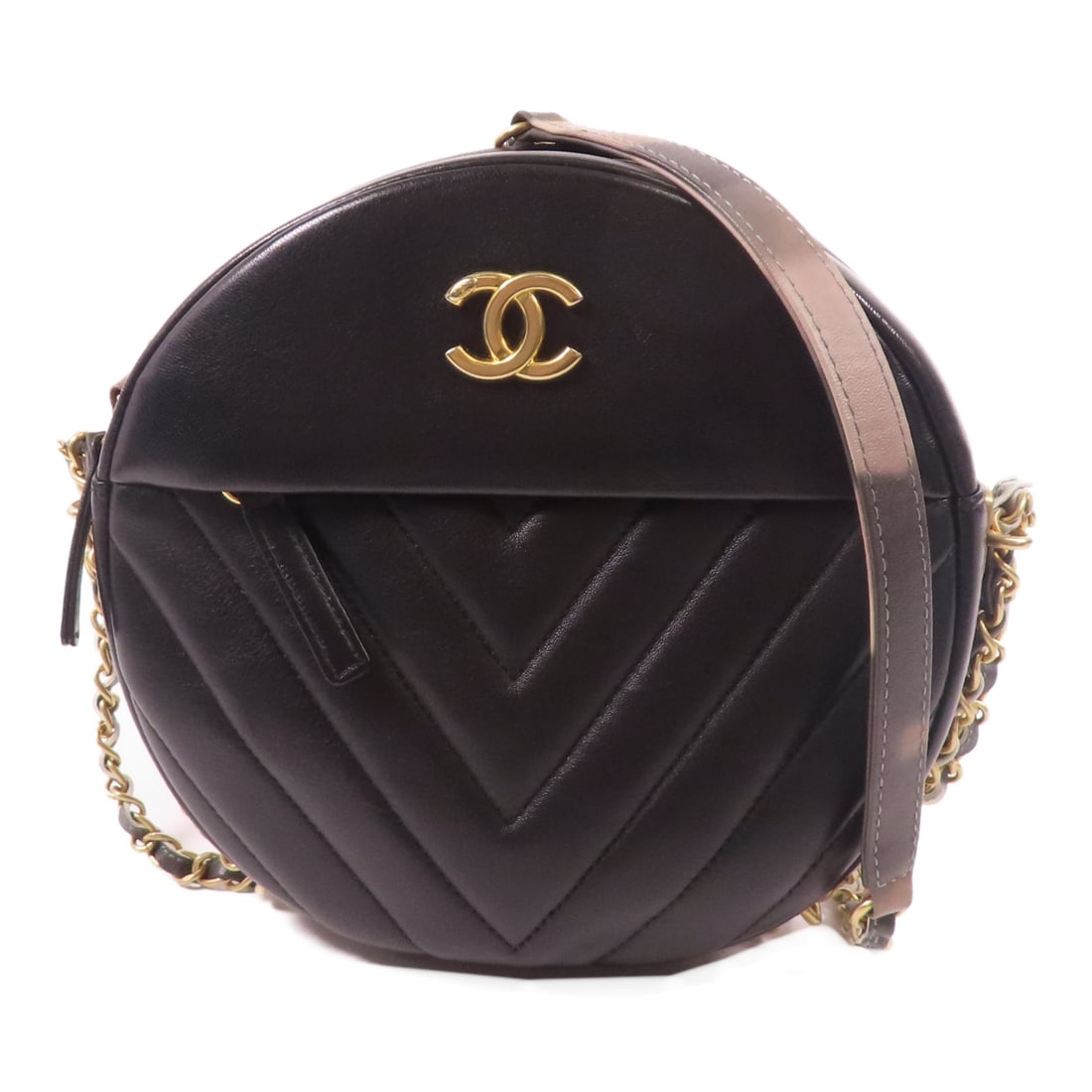 CHANEL Black Black Cowhide Leather Shoulder Bag Golden Cross Shoulder Back Bag Shoulder Bag Ca (1 of 17)