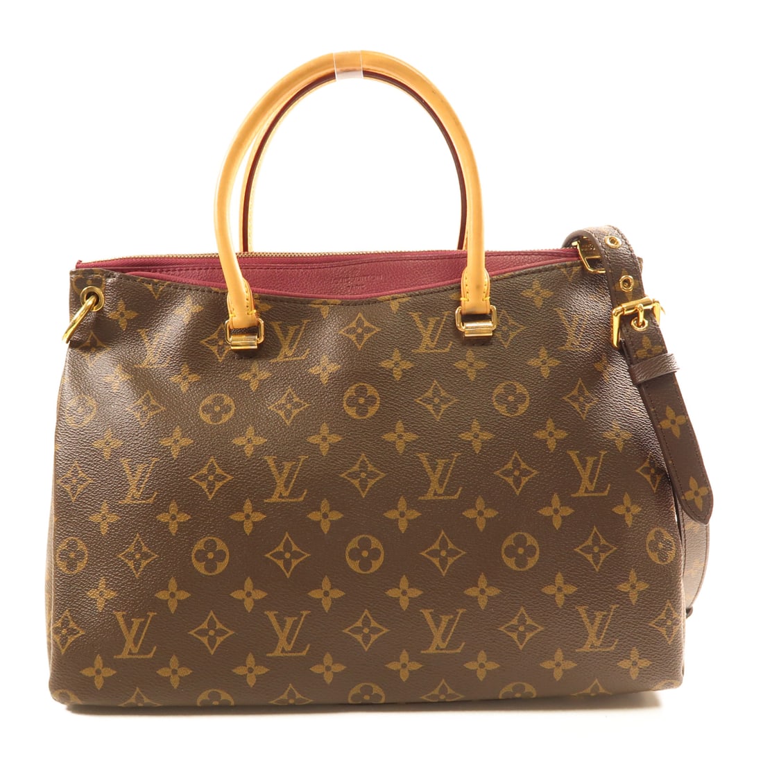 LOUIS VUITTON Monogram Palas MM Golden Shoulder Bag Brown Shoulder Bag M41064 (1 of 13)