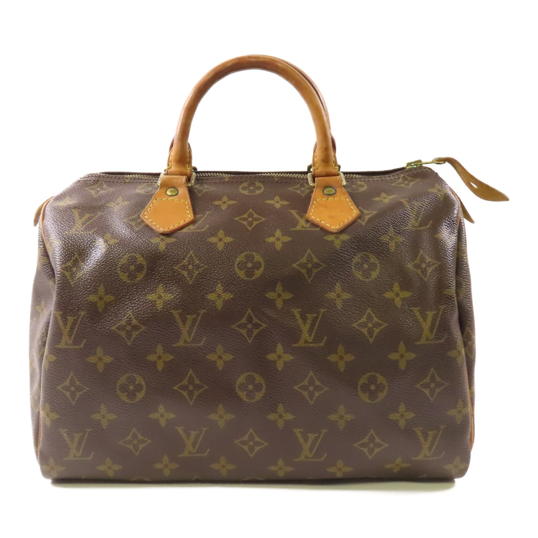 LOUIS VUITTON Monogram Speedy 30 Gold Handmade Bag Brown Handbag M41526 (1 of 20)
