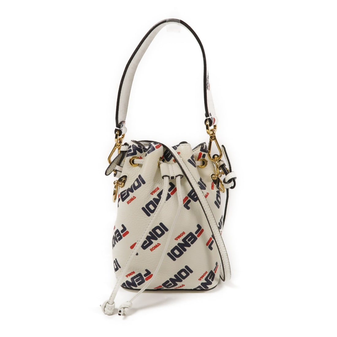 FENDI Cowhide Leather Mon Tresor Hand-Handed Shoulder and Back Bag 2wayShoulder Bag White Whi (1 of 14)
