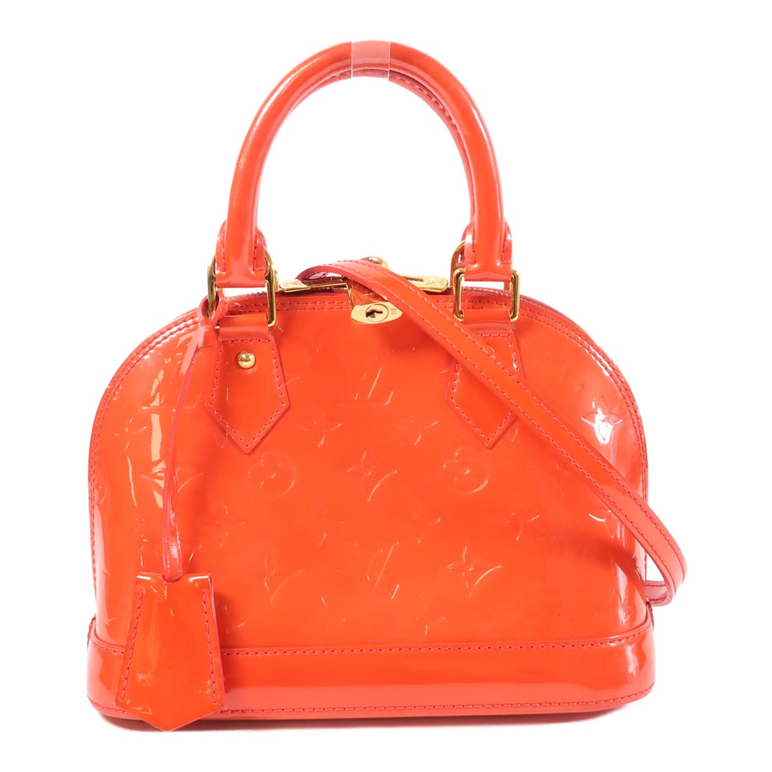 LOUIS VUITTON Monogram Vernis Alma BB Hand-Handed Bag for Shoulders and Backs Red Red 2waySho (1 of 12)