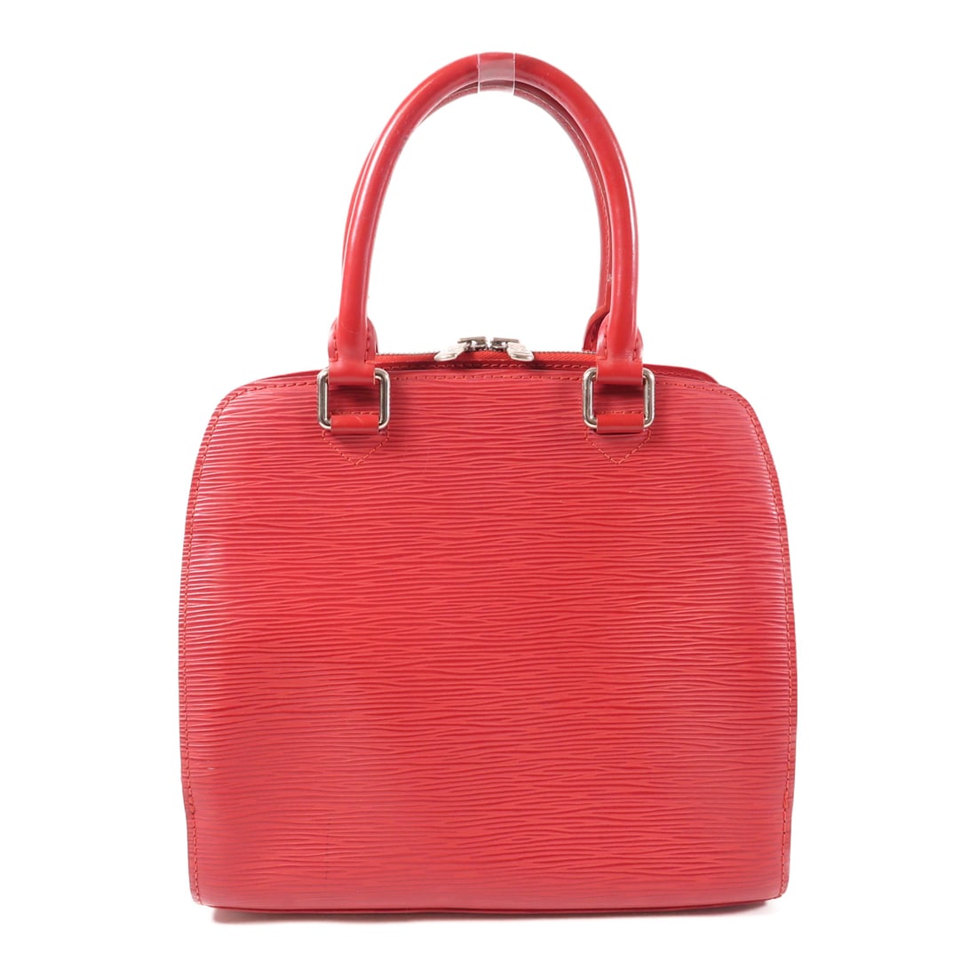 LOUIS VUITTON Epi Pont Neuf Ginpaku Handmade Bag Red Red Handbag M52057 (1 of 12)