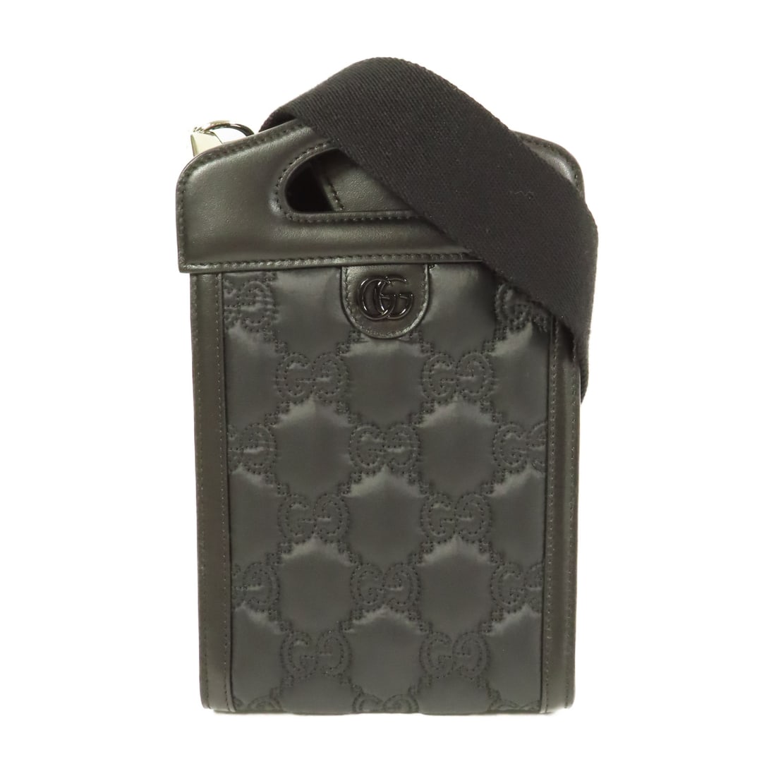 GUCCI Leather GG Matelasse Top Handle Bag Ginpaku Hand-Handed Bag for Shoulders and Backs 2wayShould: Item Name: GUCCI Leather GG Matelasse Top Handle Bag Ginpaku Hand-Handed Bag for Shoulders and Backs 2wayShould Brand: GUCCI Model No.: 723776 Size: x W:14cmH:22cm x D:4cm(W:5.5 inch x H:8.7 inch x D: