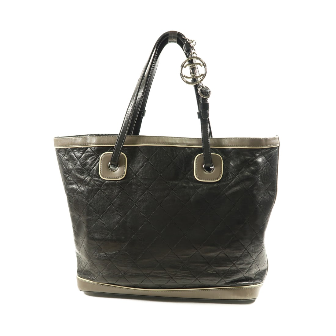 CHANEL Black Black Cowhide Leather Handbag Ginpaku Handmade Bag Handbag Calfskin (cowhide) (1 of 20)