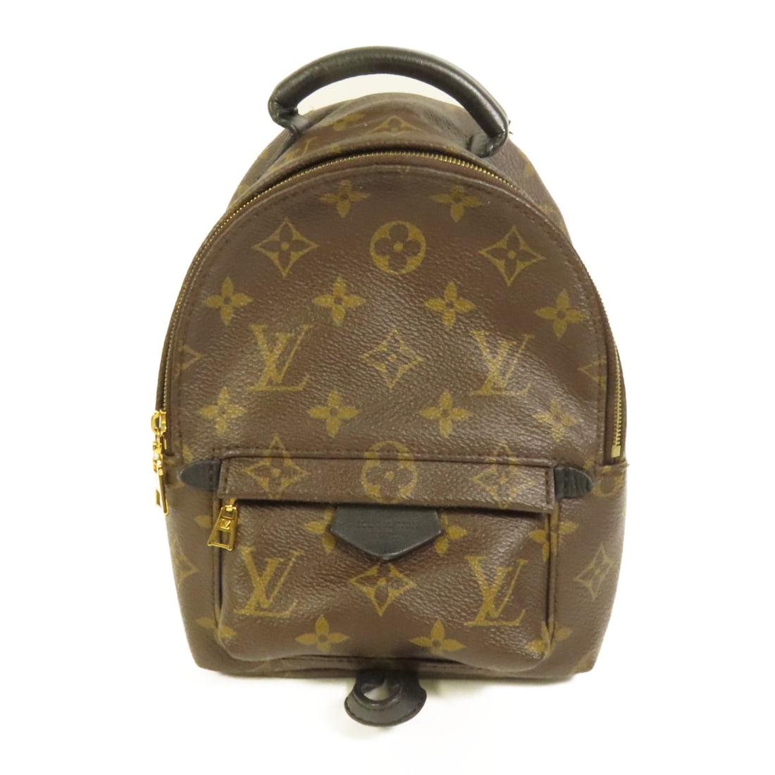 LOUIS VUITTON Monogram Palm Springs Mini Gold Bag Brown Ruck Daypack M44873 (1 of 15)