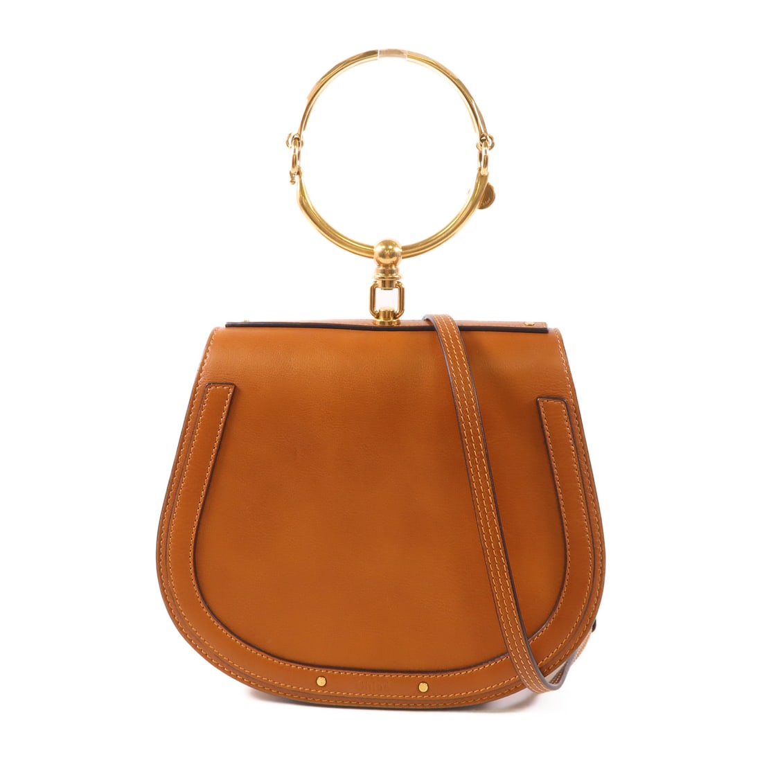 Chloe Cowhide Leather Nile Medium Hand-Turn Shoulder Bag 2wayShoulder Bag Brown Brown Calfskin (1 of 18)