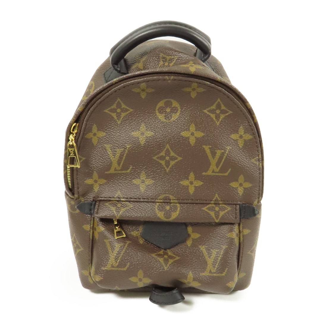 LOUIS VUITTON Monogram Palm Springs Mini Gold Bag Brown Ruck Daypack M44873 (1 of 16)