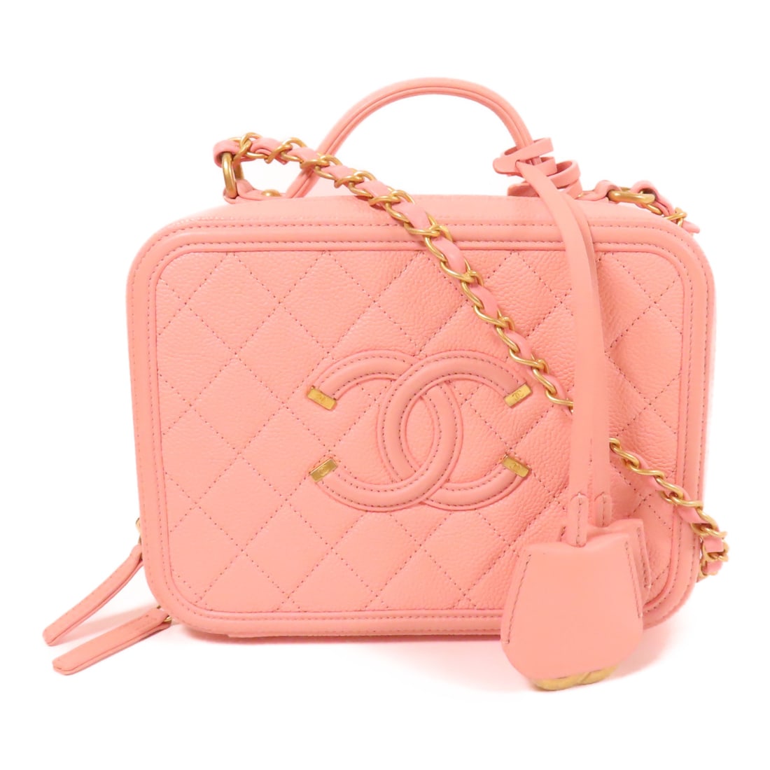 CHANEL Pink Pink Cowhide Leather Vanity Case Hand-Handed Shoulder and Back Bag 2wayShoulder Bag (1 of 17)