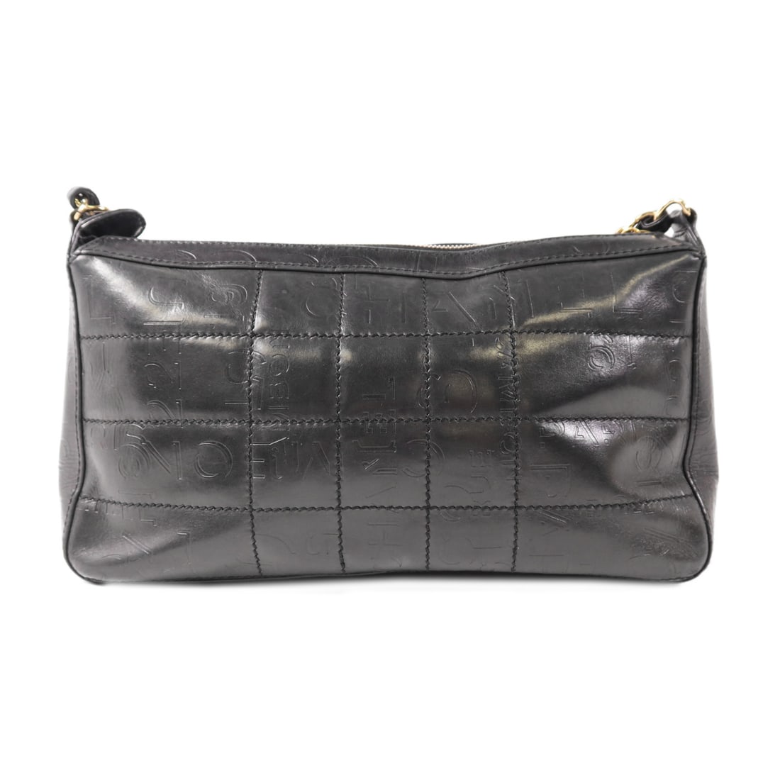 CHANEL Black Black Sheepskin Leather Vintage Chain Shoulder Golden Chain Shoulder Back Bag Shoulder (1 of 18)